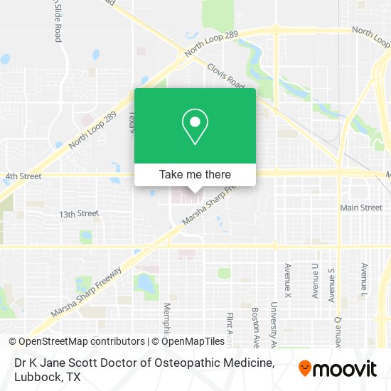 Dr K Jane Scott Doctor of Osteopathic Medicine map