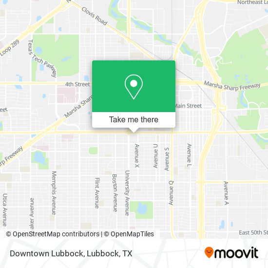 Downtown Lubbock map