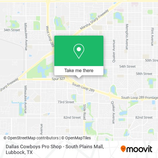 Dallas Cowboys Pro Shop - South Plains Mall map