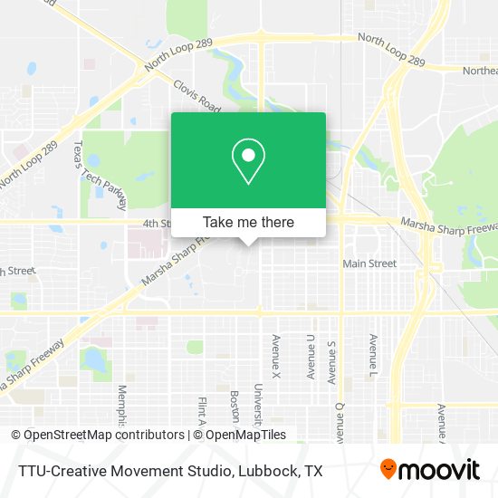 Mapa de TTU-Creative Movement Studio