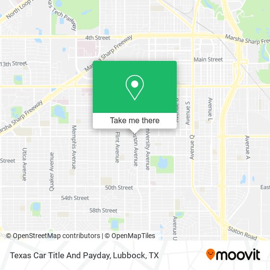 Mapa de Texas Car Title And Payday