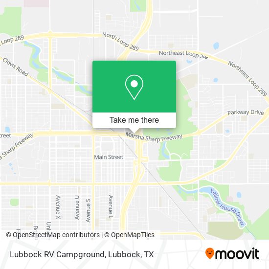 Lubbock RV Campground map