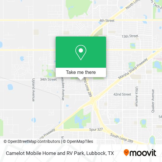 Camelot Mobile Home and RV Park map