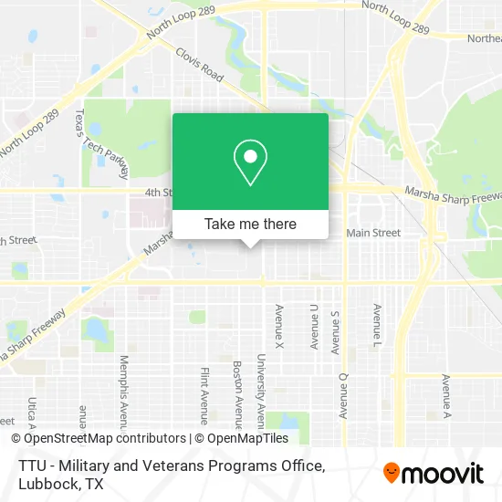 TTU - Military and Veterans Programs Office map