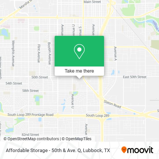 Affordable Storage - 50th & Ave. Q map