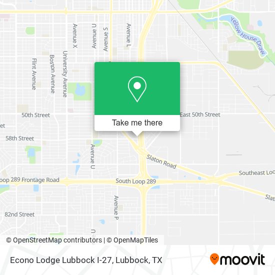 Econo Lodge Lubbock I-27 map