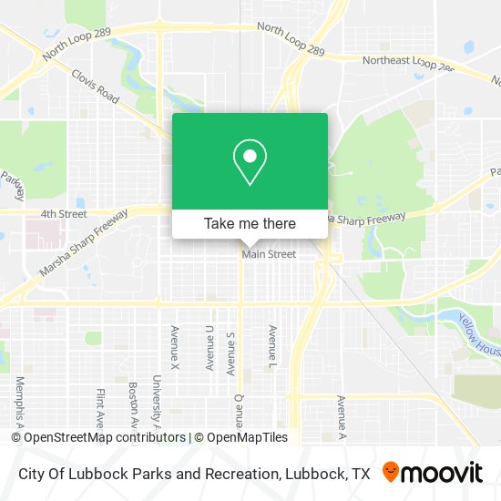City Of Lubbock Parks and Recreation map