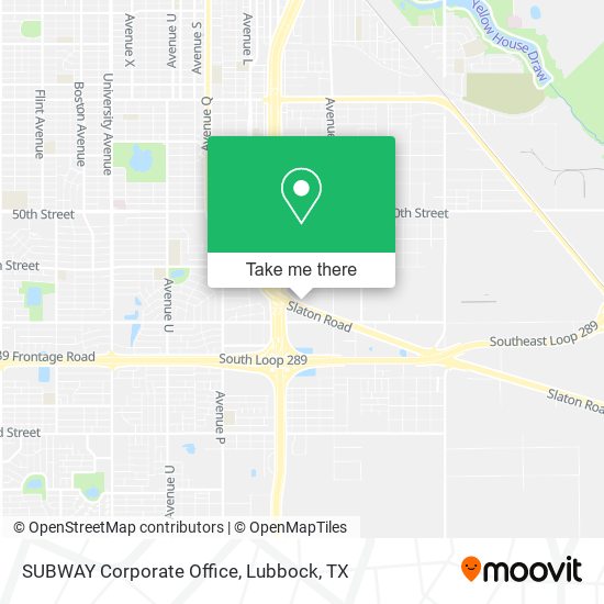 How to get to SUBWAY Corporate Office in Lubbock by bus?