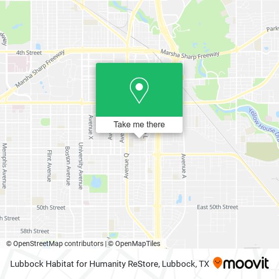 Lubbock Habitat for Humanity ReStore map