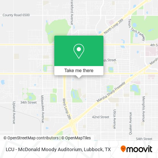 LCU - McDonald Moody Auditorium map