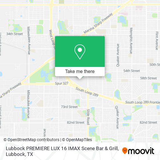Lubbock PREMIERE LUX 16 IMAX Scene Bar & Grill map