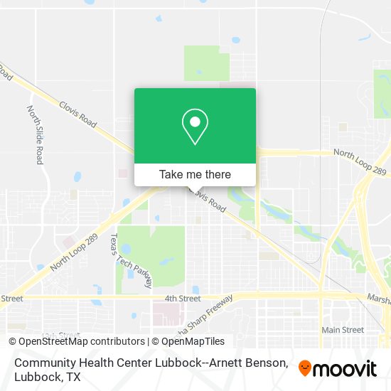 Community Health Center Lubbock--Arnett Benson map