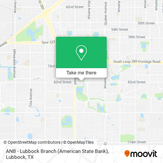 ANB - Lubbock Branch (American State Bank) map