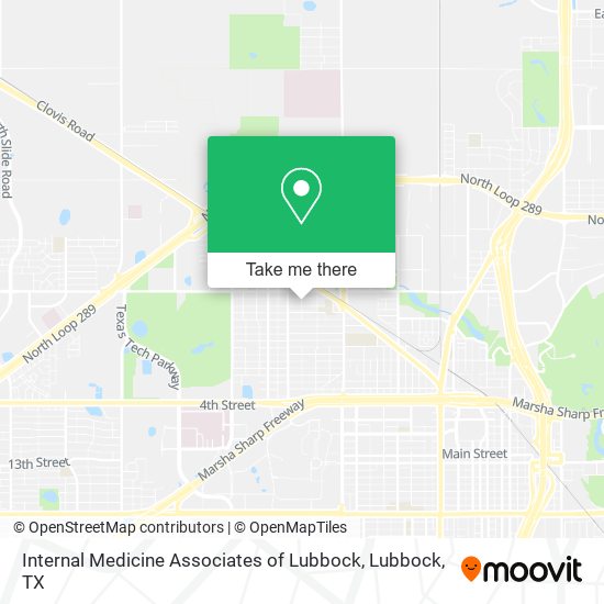 Internal Medicine Associates of Lubbock map