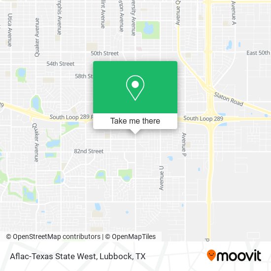 Aflac-Texas State West map