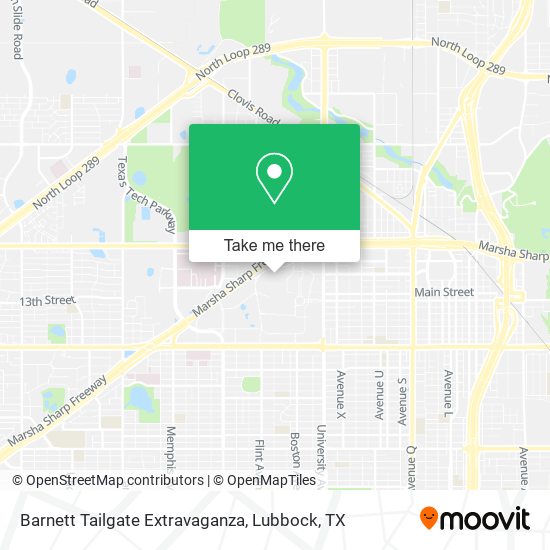 Barnett Tailgate Extravaganza map