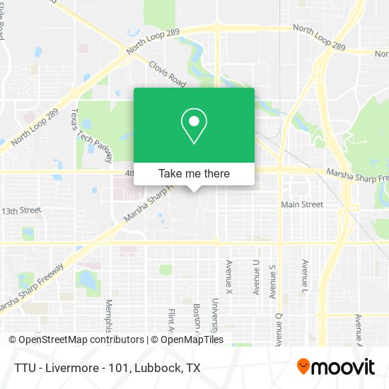 Mapa de TTU - Livermore - 101