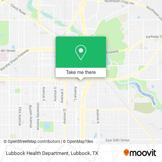 Lubbock  Health Department map