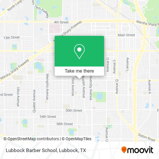 Lubbock Barber School map