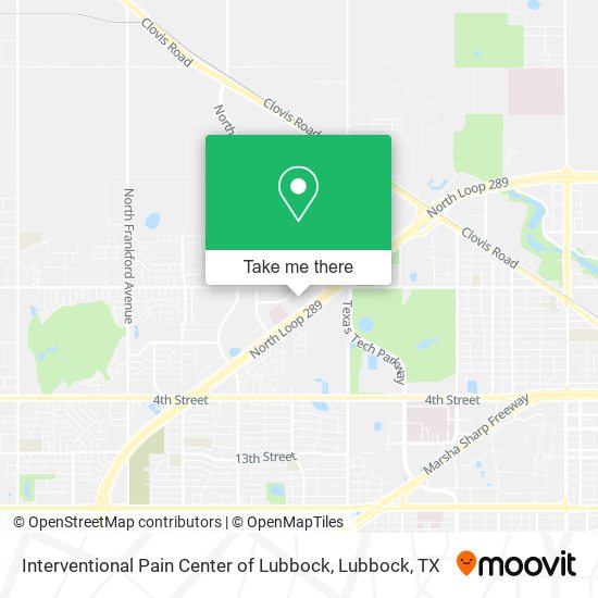 Interventional Pain Center of Lubbock map