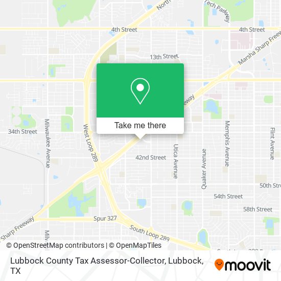 Lubbock County Tax Assessor-Collector map
