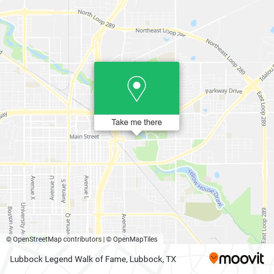 Lubbock Legend Walk of Fame map