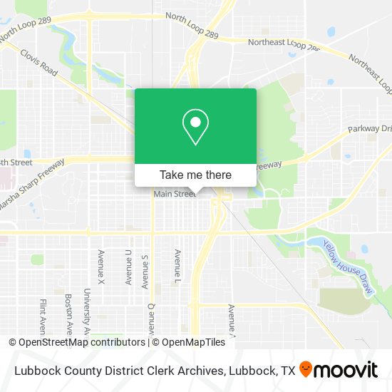 Lubbock County District Clerk Archives map