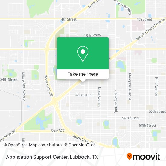 Application Support Center map