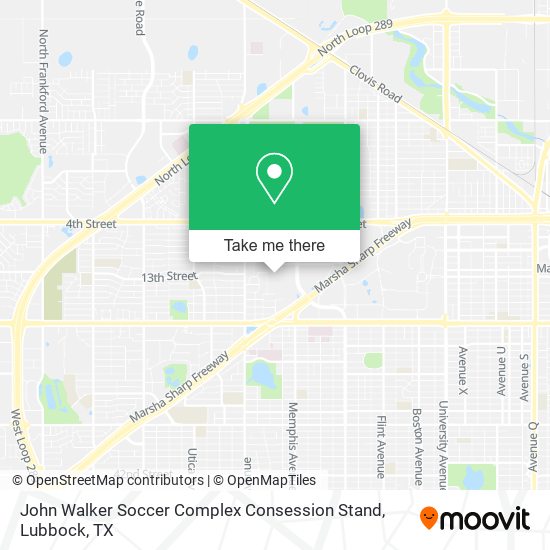 John Walker Soccer Complex Consession Stand map