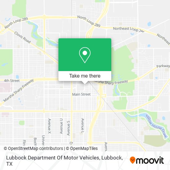 Lubbock Department Of Motor Vehicles map
