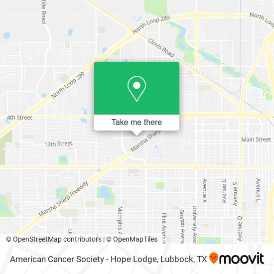 American Cancer Society - Hope Lodge map