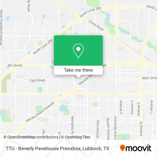 TTU - Beverly Pevehouse Pressbox map