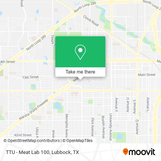 TTU - Meat Lab 100 map