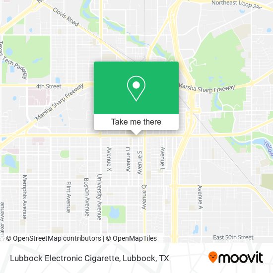 Lubbock Electronic Cigarette map