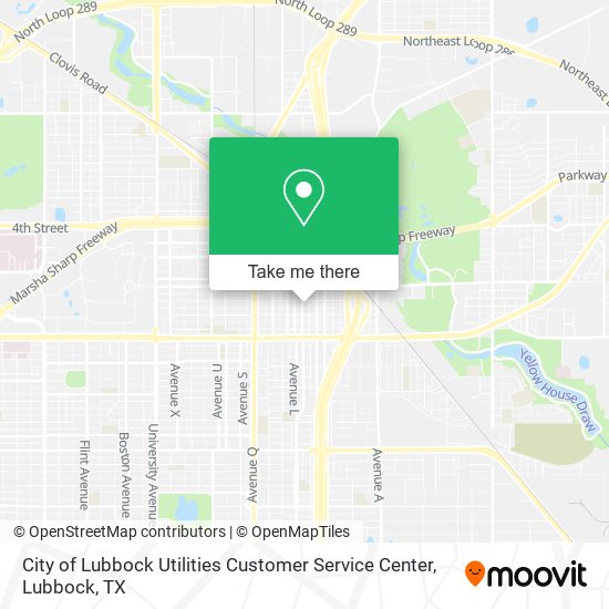 City of Lubbock Utilities Customer Service Center map