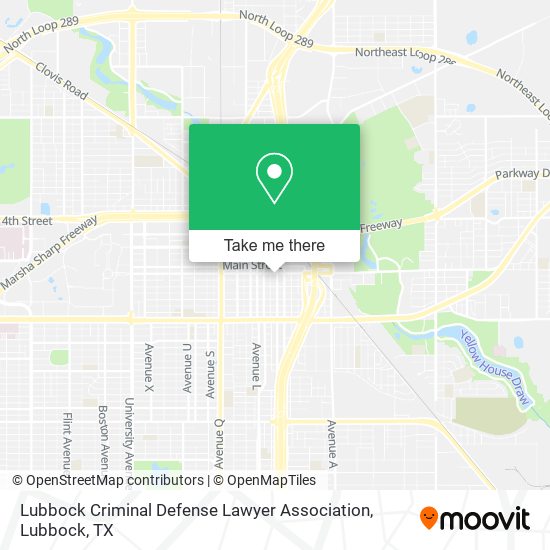 Lubbock Criminal Defense Lawyer Association map