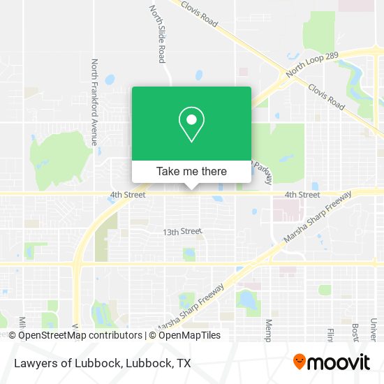 Lawyers of Lubbock map