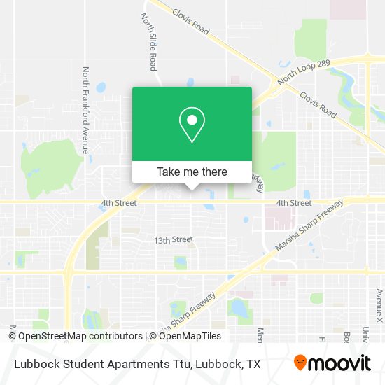 Lubbock Student Apartments Ttu map