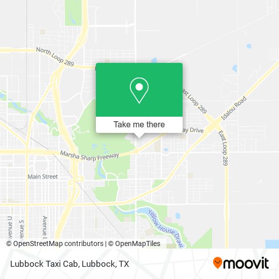 Lubbock Taxi Cab map