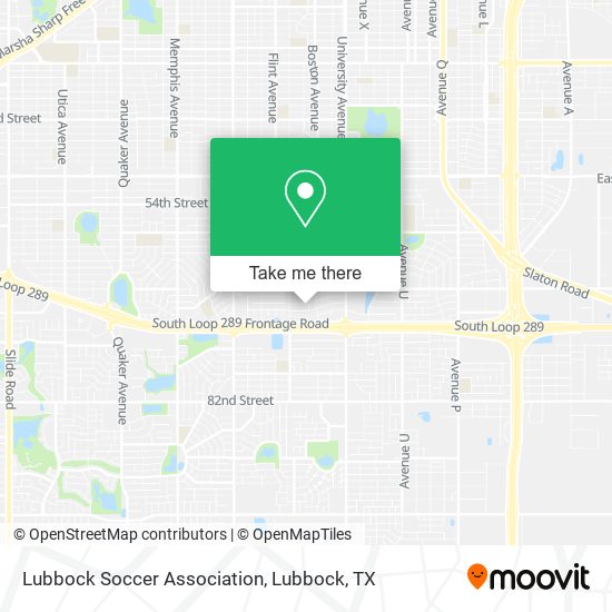 Lubbock Soccer Association map