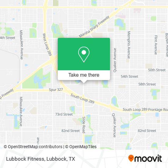 Lubbock Fitness map