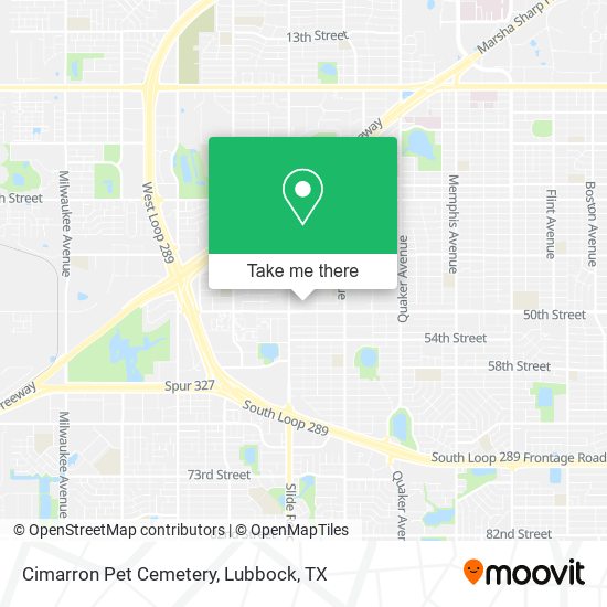 Cimarron Pet Cemetery map