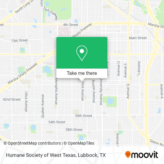 Humane Society of West Texas map