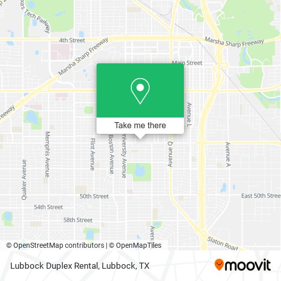 Lubbock Duplex Rental map