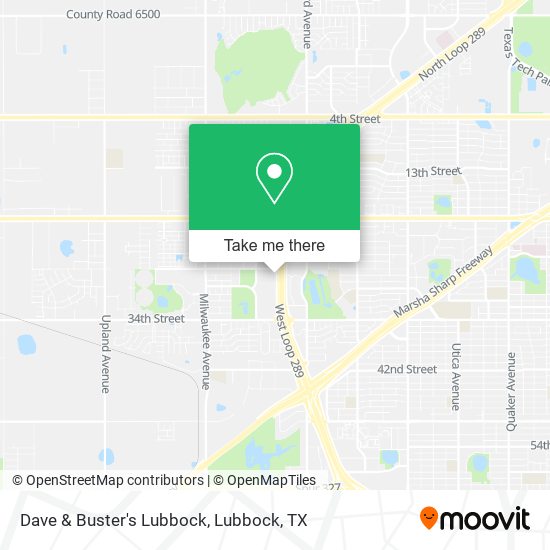 Dave & Buster's Lubbock map