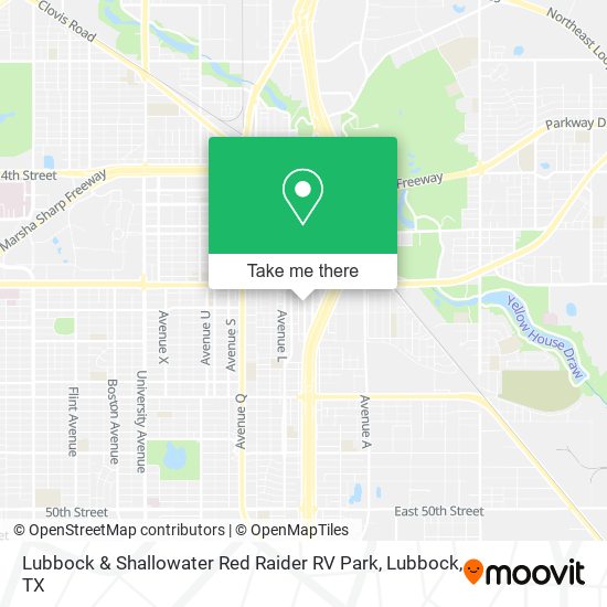 Lubbock & Shallowater Red Raider RV Park map