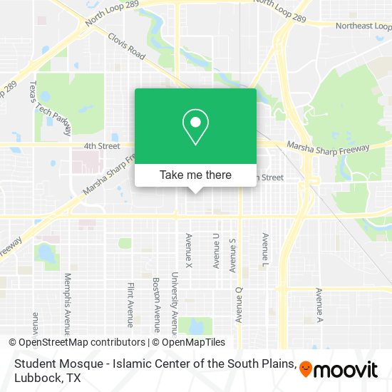 Mapa de Student Mosque - Islamic Center of the South Plains