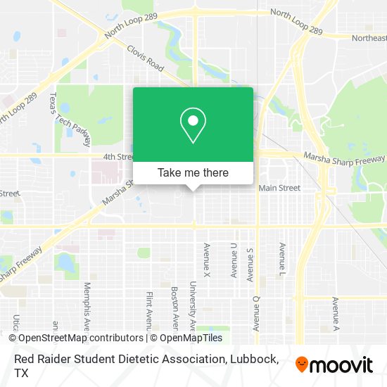 Mapa de Red Raider Student Dietetic Association