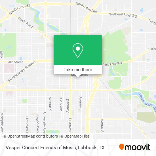 Mapa de Vesper Concert Friends of Music