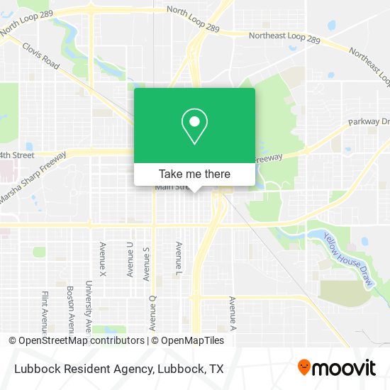 Mapa de Lubbock Resident Agency